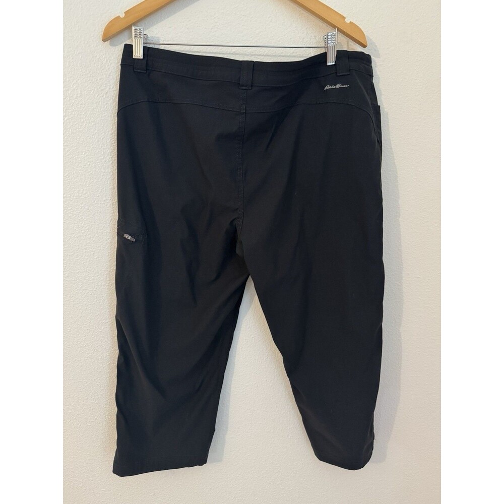 Eddie Bauer Pants Women's Size 14 Black Rainier Capri Hiking Trail Gorpcore EUC - Picture 4 of 8